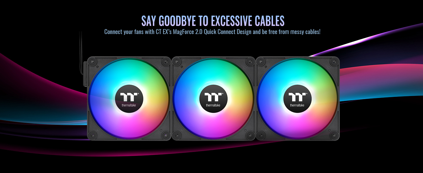 Thermaltake CT140 EX ARGB Sync PC Cooling Fan (3-Fan Pack)